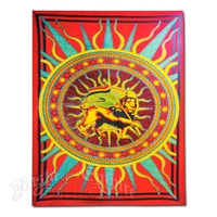 Sunburst Rasta Lion of Judah Tapestry