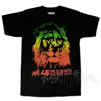 Rasta Lion T-Shirt Black - Men's