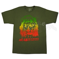 Rasta Lion Green T-shirt - Men's
