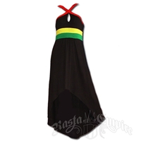 Rasta High/Low Criss Cross Dress