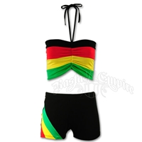 Rasta and Reggae Shorts and Top Set