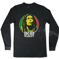 Bob Marley Logo Charcoal Heather Thermal - Men's