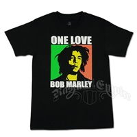 Bob Marley One Love Box Logo Black T-Shirt - Men's