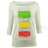 Bob Marley Sweet Love White Scoop Neck - Women's
