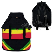 Rasta & Reggae Cinch Backpack - Black