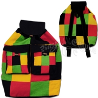 Rasta & Reggae Patchwork Cinch Backpack