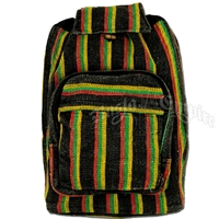 Rasta Striped Cinch Backpack