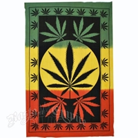 Rasta Leaf Tapestry