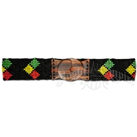 Rasta Diamond Beaded Belt