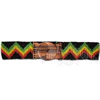 Rasta Zig Zag Beaded Belt