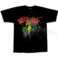 Rasta Souljah of Zion Black T-Shirt - Men's