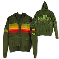 Bob Marley Buffalo Solider Military Green Jacket - Men's