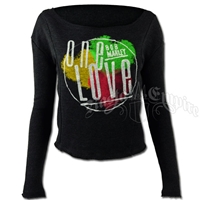 Bob Marley One Love Charcoal Heather Dolman - Women's