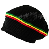 Rasta Stripes Black Tam