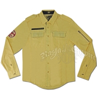 Riddem Driven Woven Button Down Yellow Long Sleeve - Men's