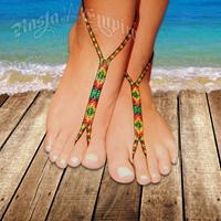 Rasta and Reggae Nyoshoos Barefoot Sandal Jewelry