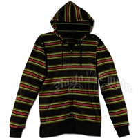 Rasta Striped Lightweight Hoodie - Men's