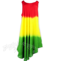 Rasta Tie-Dye Short Summer Dress