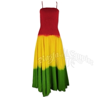 Rasta Tie-Dye Smocked Summer Dress
