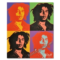 Bob Marley Canvas Painting - Andy Warhol Style 27
