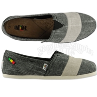 Bob Marley Rita Stripe Chambray Black Shoes - Women's
