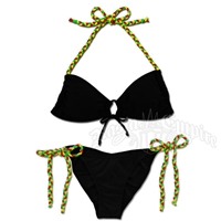 Rasta Braid Keyhole Top and String Tie Side Bikini Swimsuit