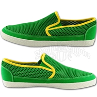 Rasta and Reggae Mesh Slip On Shoes - Men's