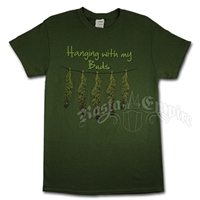 Hanging With My Buds Green T-Shirt - Men's