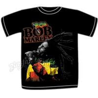Bob Marley Perform Black T-Shirt - Men's
