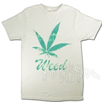 Weed Leaf Cream T-Shirt - Men's