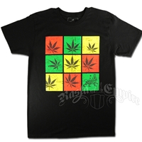 Rasta Rubix Weed Black T-Shirt - Men's