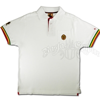 Rasta and Reggae Heritage White Polo - Men's