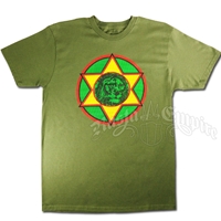Star and Lion of Judah Green T-Shirt - Men's