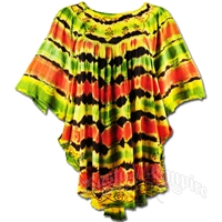 Rasta and Reggae Tie-Dye Butterfly Top