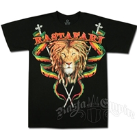 Rastafari Lion Black T-shirt - Men's