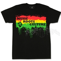 Rasta Music Roots Culture Black T-shirt - Men's