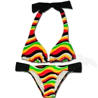 Rasta Tides Halter Top and Rio Bottom Bikini