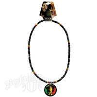 Bob Marley Sepia Beaded Necklace