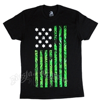 Pot American Flag Black T-Shirt – Men’s