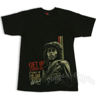 Bob Marley Get Up Black T-Shirt - Men's