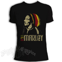 Bob Marley Old School Vintage Black T-Shirt - Men's