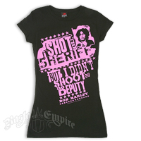 Bob Marley I Shot The Sheriff Black T-Shirt - Women's