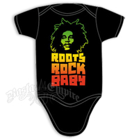 Bob Marley Roots Rock Baby Creeper - Black