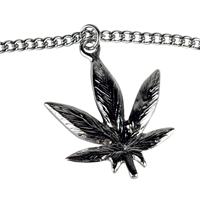 Silver Pot Leaf Necklace