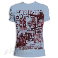 Bob Marley Newspaper Light Blue Vintage T-Shirt - Men's