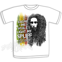 Bob Marley Spliff White T-Shirt - Men's