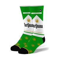Marijuana Pack Green & White Weed Socks