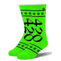 420 Neon Green Crew Socks - Men's