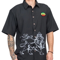 Black Lion of Judah Rasta Short Sleeve Shirt