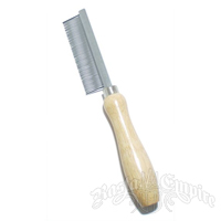 Knotty Boy Metal Dread Comb with Wood Handle
